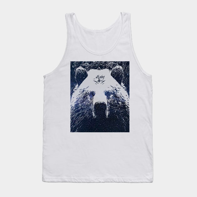 Abstract Bear Milky Way Galaxy Grizzly Bear Nature & Animal Lover Gift Tank Top by twizzler3b